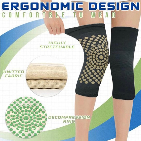 Self Heating Knee Pad Warm Socks Arthritis Joint Pain Reliefs Protection Wrap - Picture 4 of 14